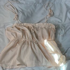 Creme babydoll Crop Top
